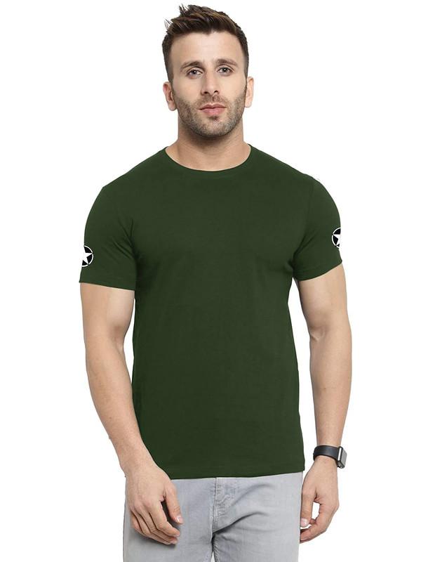 Mens Cotton Printed Half Sleeves Casual T-Shirt