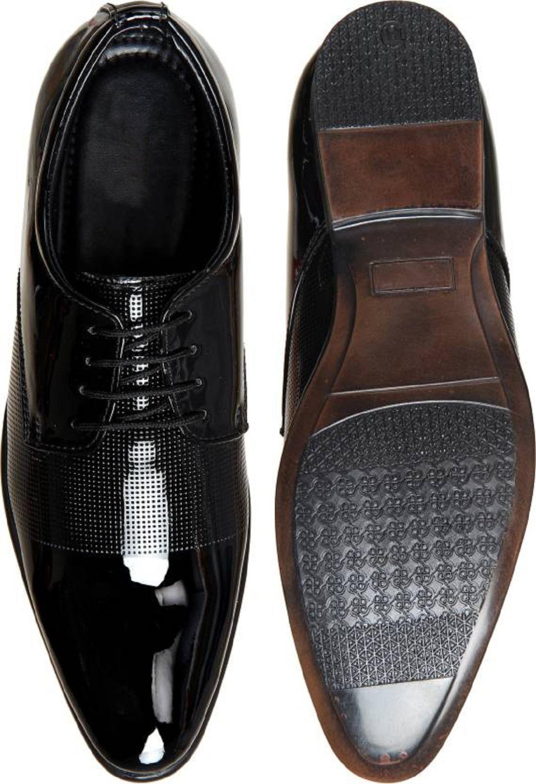 Men's Black Synthetic Leather Formal Shoes