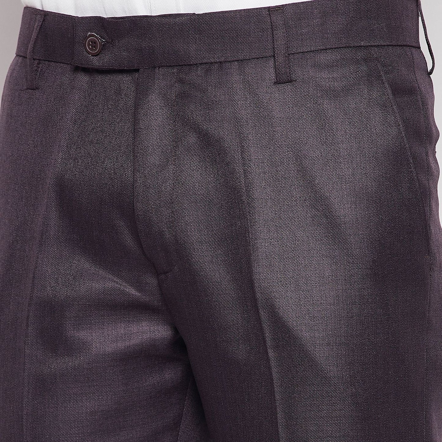 Men's Slim Fit Solid Formal Trouser