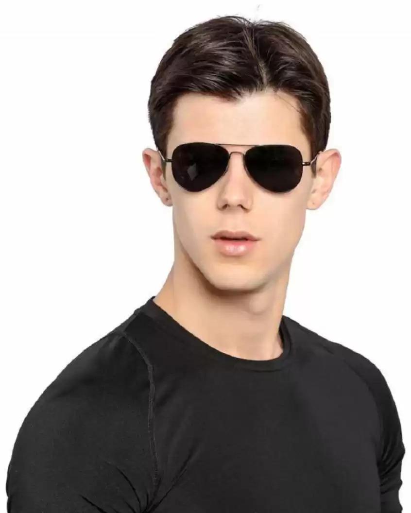 Mirrored Aviator Sunglasses (32) (For Boys & Girls, Black)