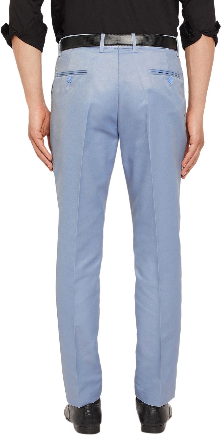 Men's Slim Fit Solid Formal Trouser